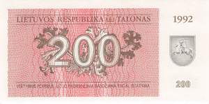 Litauen p43 200 Talonas 1992
